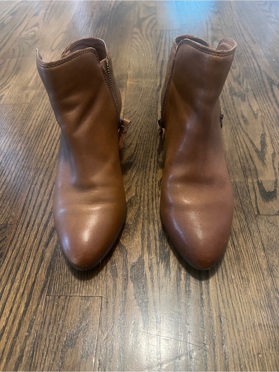 Frye Shoes - Frye Cognac Leather Pointed Ankle Booties